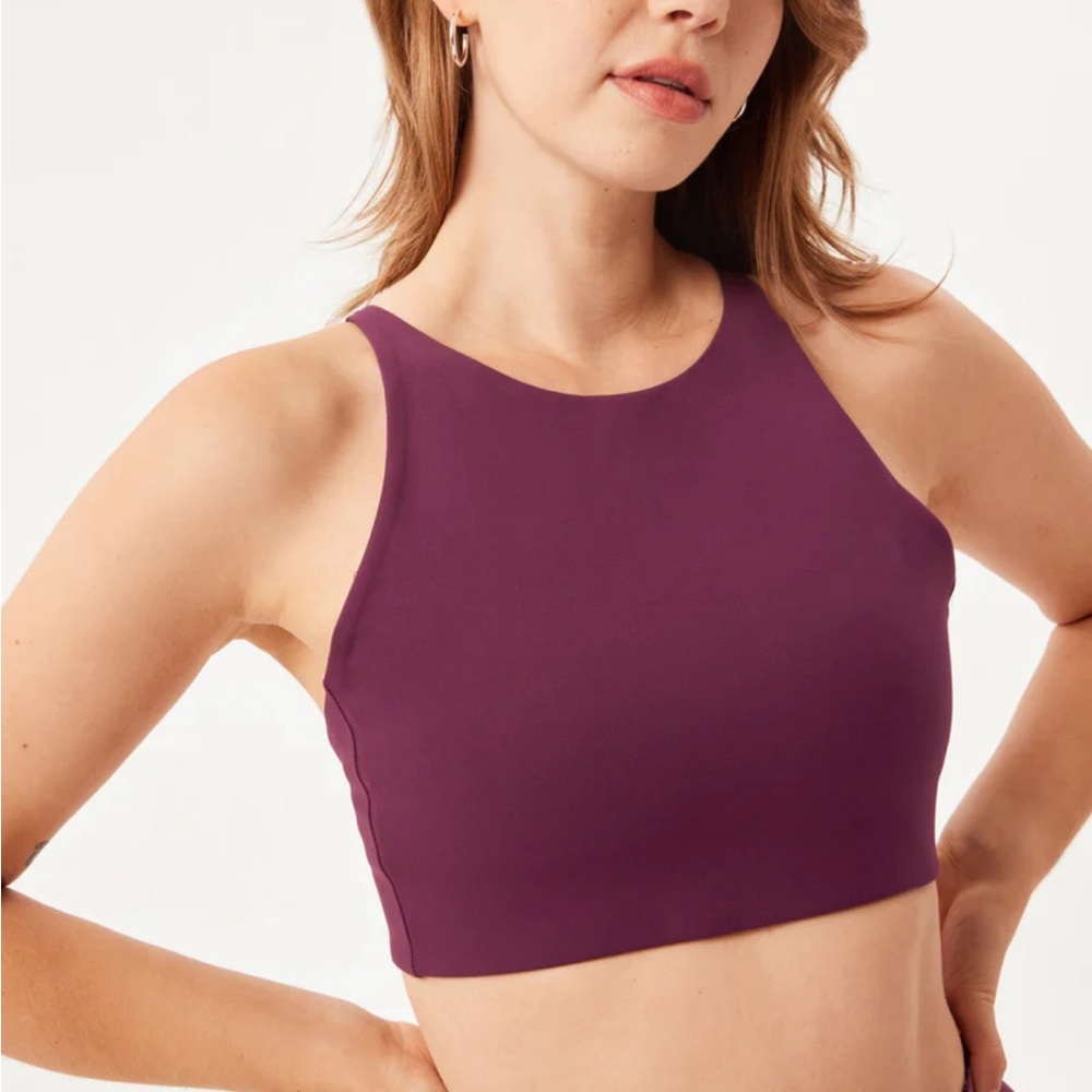 Girlfriend Collective Plum Topanga Bra size S